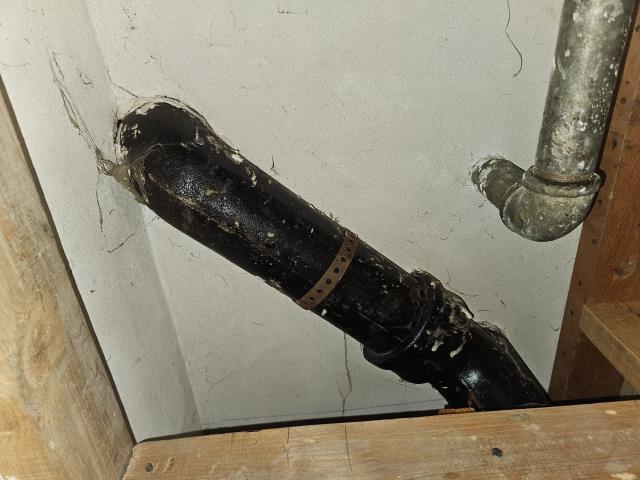 Ferndale, WA - Clogged bathroom sink. Older galvanized. Clean out access and spartan snake to the rescue in the hands of our super hero plumbers. 