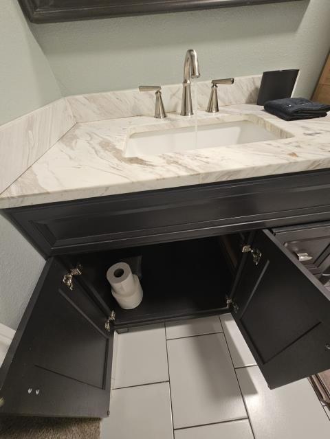 Sedro-Woolley, WA - Bathroom sink repair. Leaking faucet and clearing slow drains. 