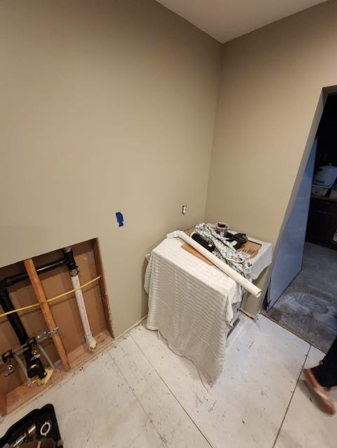 Ferndale, WA - Bathroom remodel. We love it when our customers update. Refreshing the powder room with new sink and toilet. 