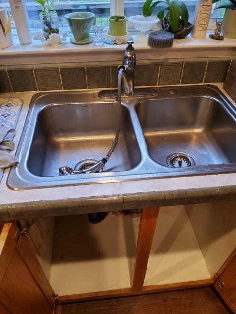 Blaine, WA - Installing customer supplied kitchen faucet and new shower fixtures and trim kit. 