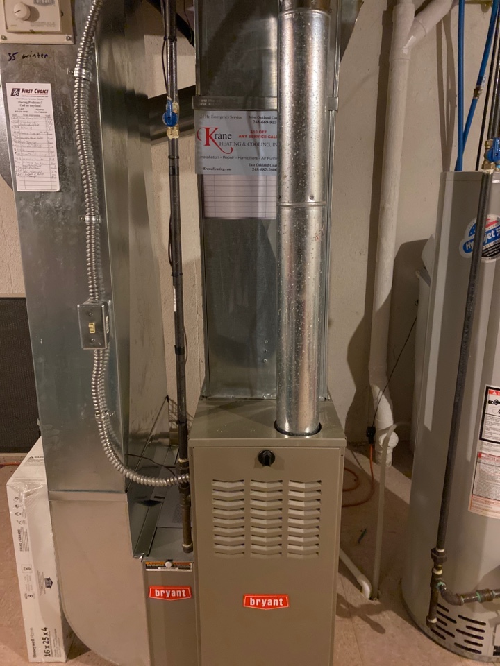 Real-time Service Area for Krane Heating and Cooling - holly, mi