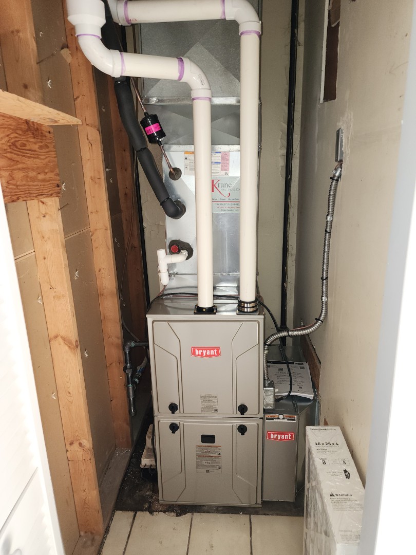 installed a 96% efficient bryant furnace 