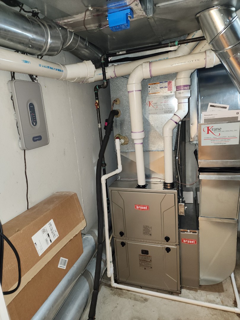 installed a 96% efficient bryant furnace 