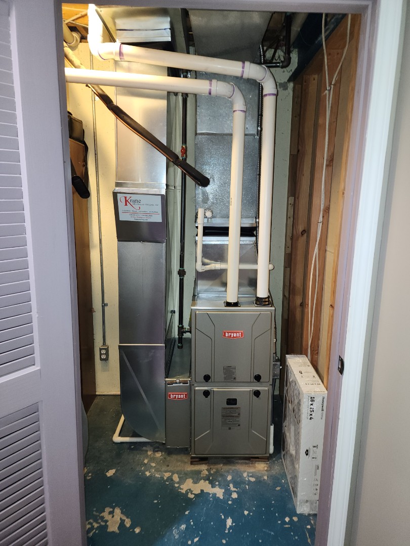 installed a 96% efficient bryant furnace 