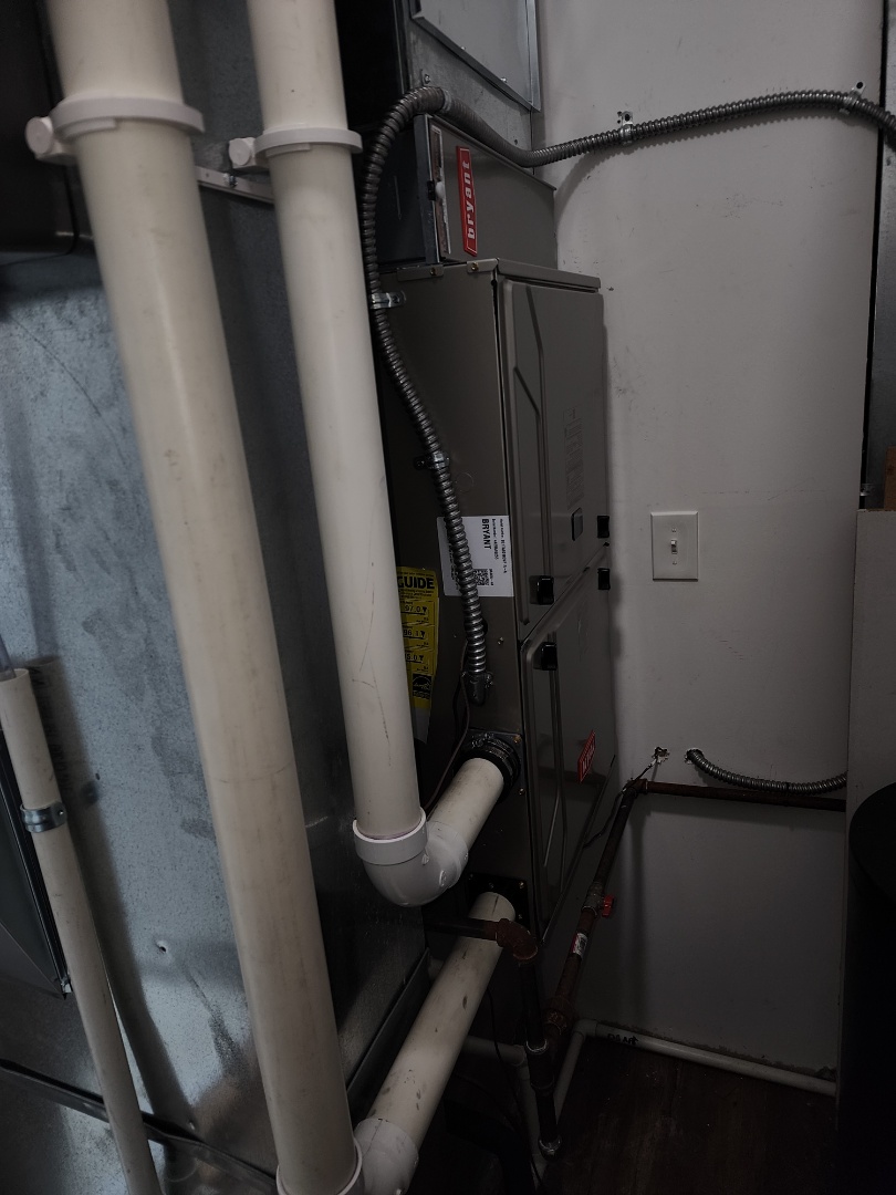 installed a 96% efficient bryant furnace 