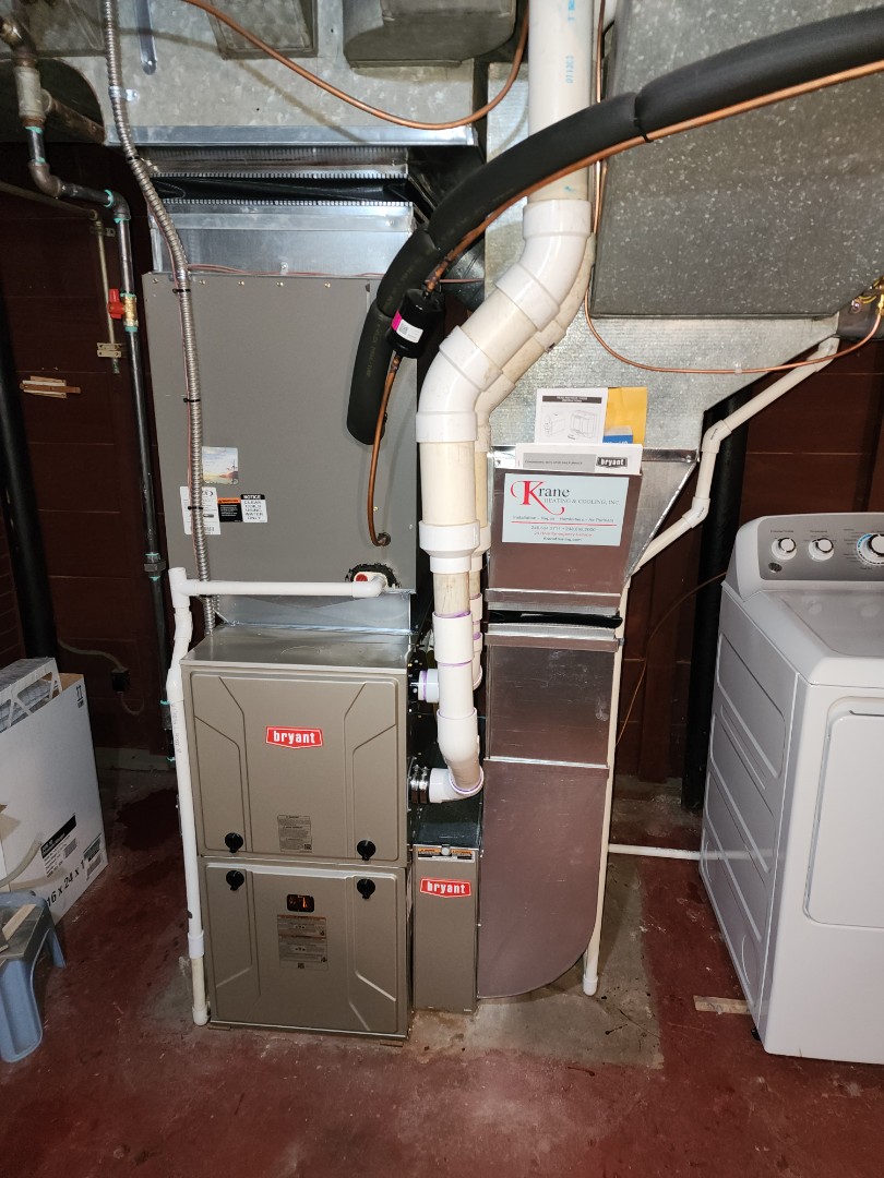 installed a 96% efficient bryant furnace 