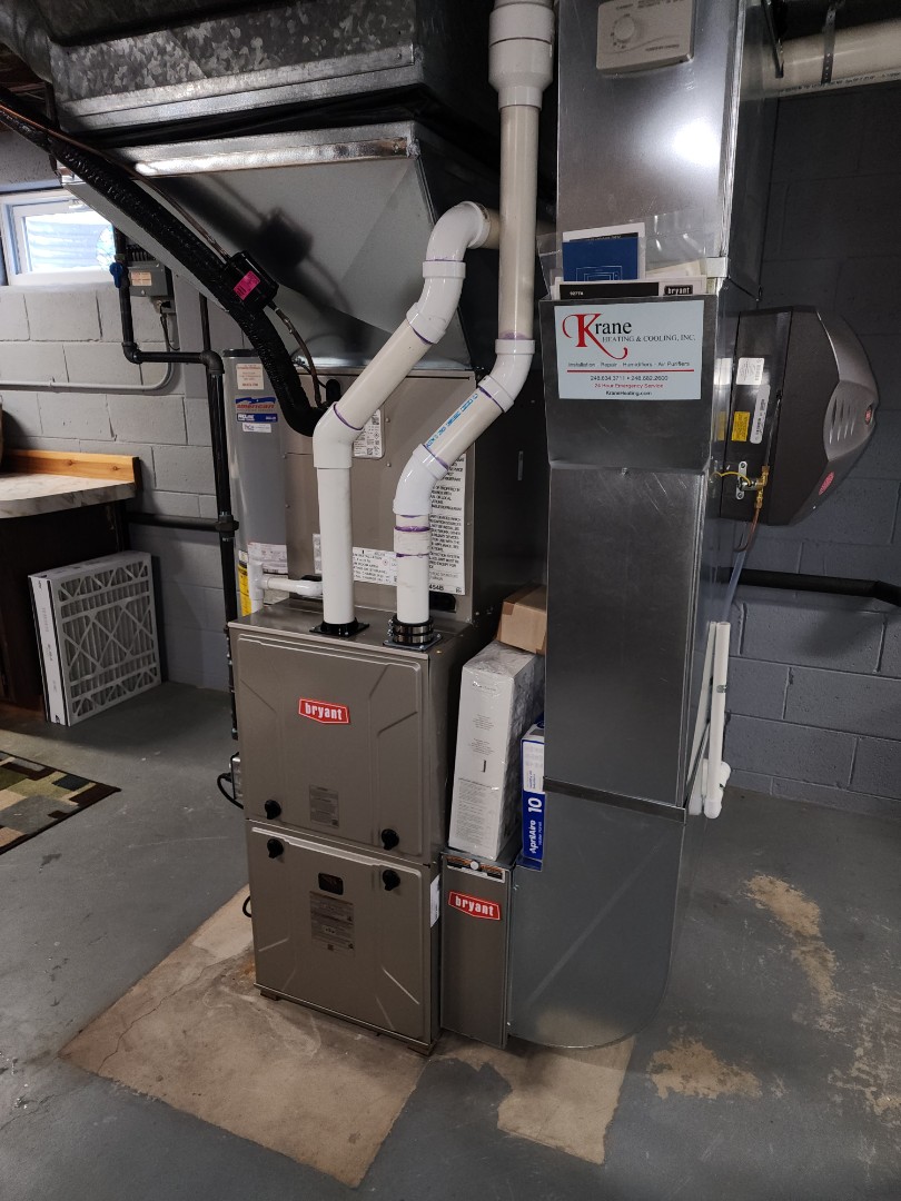 installed a 96% efficient bryant furnace 