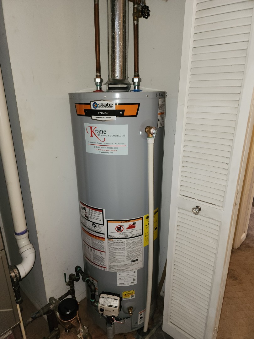 installed a state water heater 