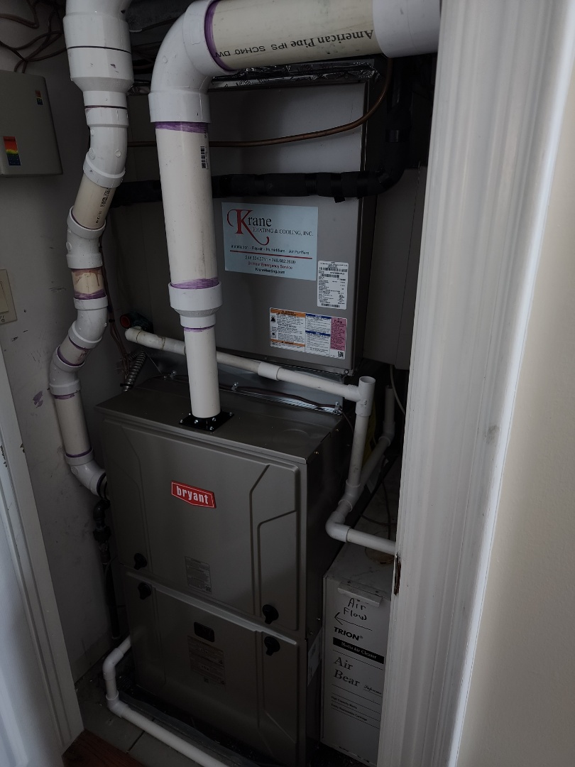 installed a high efficient bryant furnace