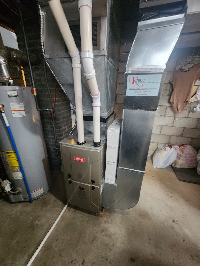 installed a high efficient bryant furnace 