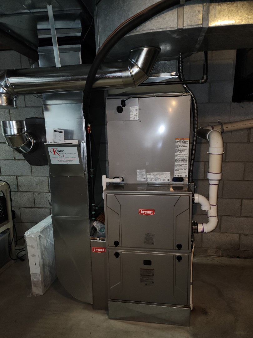 installed a 96% efficient bryant furnace and air conditioner