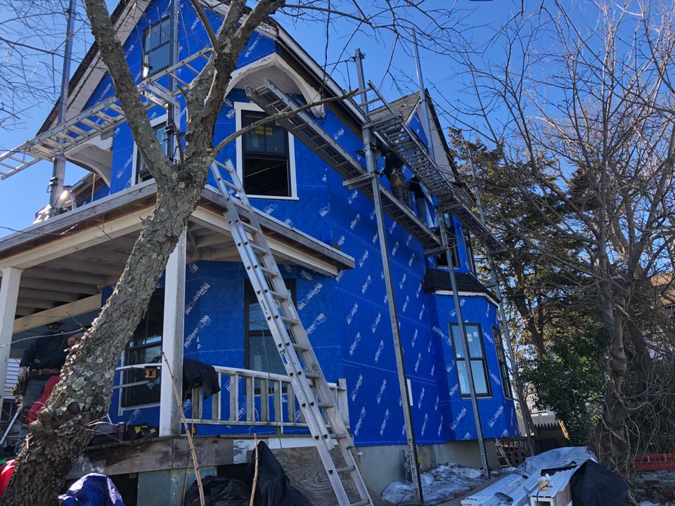 Asbury Park, NJ - Installing James Hardie shingles Asbury Park, NJ - Installing James Hardie shingles