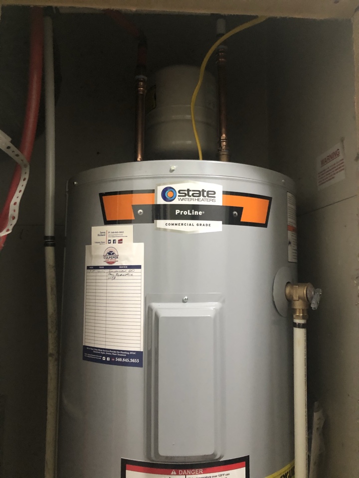 Installed new water heater in Rhoadesville. 