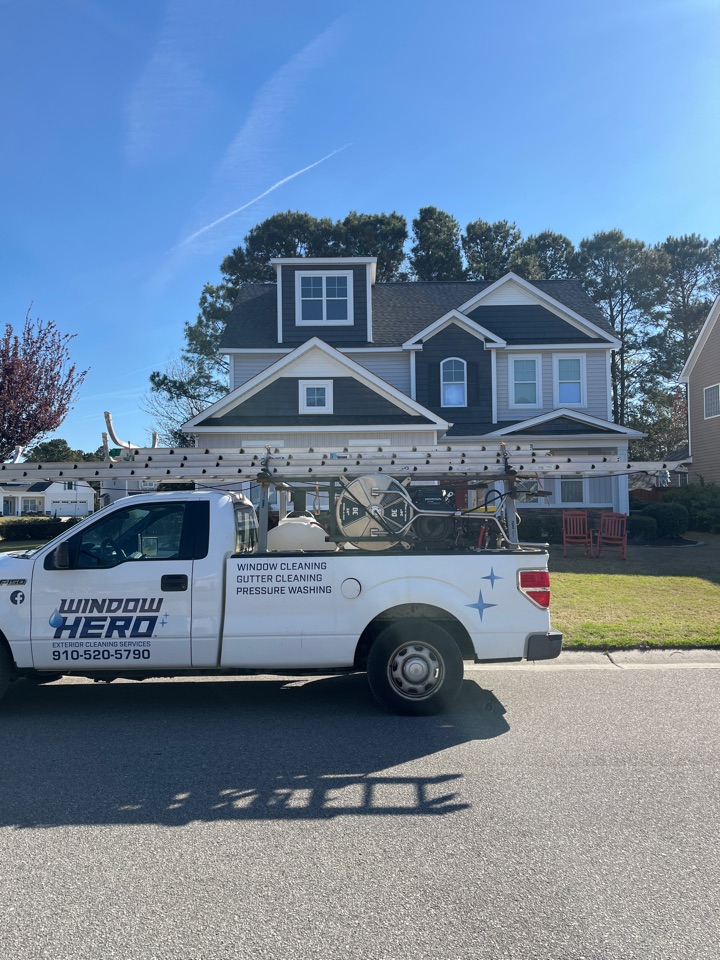 Wilmington, NC - House wash, driveway clean and outside window job here before this home is listed for sale! 