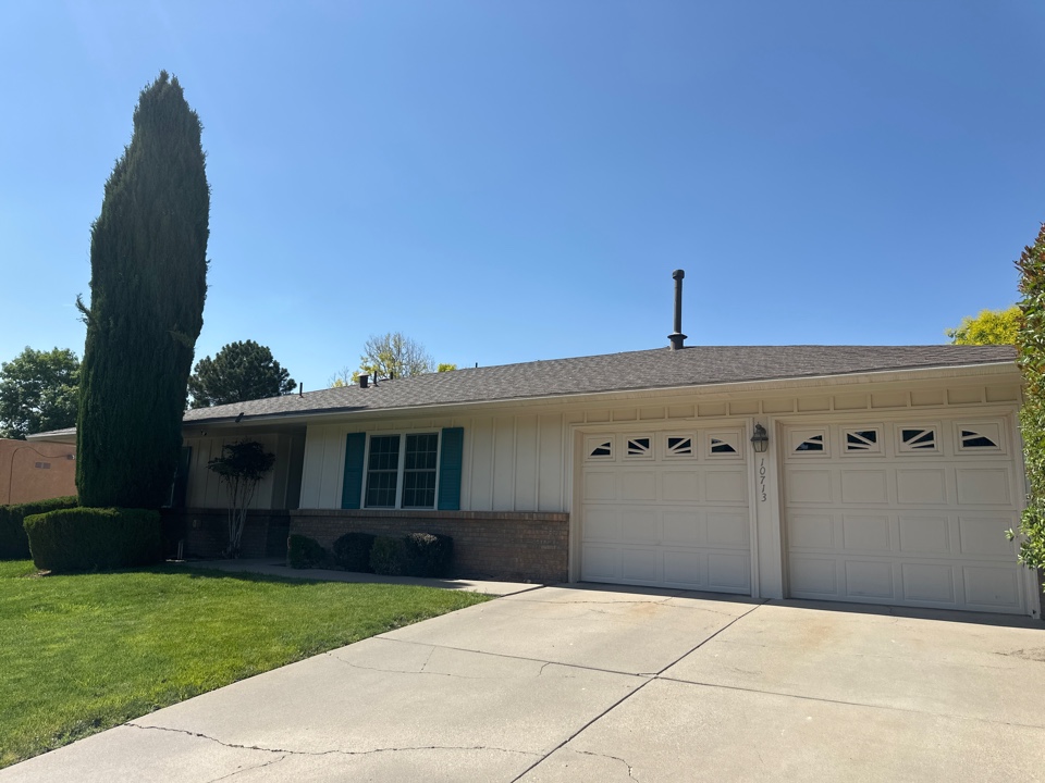 Albuquerque, NM - New customer of a few services. Glad we can be their one stop shop! Windows I/O, gutter cleaning and rinse to clear up dirt, shingle grit and clear downspouts. 