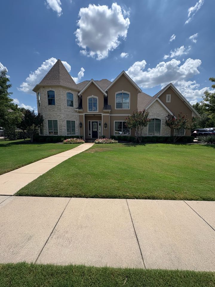 Southlake, TX - Just finished a power wash job today! Cleared away dirt, stains, and buildup from the driveway and patio. The difference is like night and day everything looks clean, bright, and welcoming again.