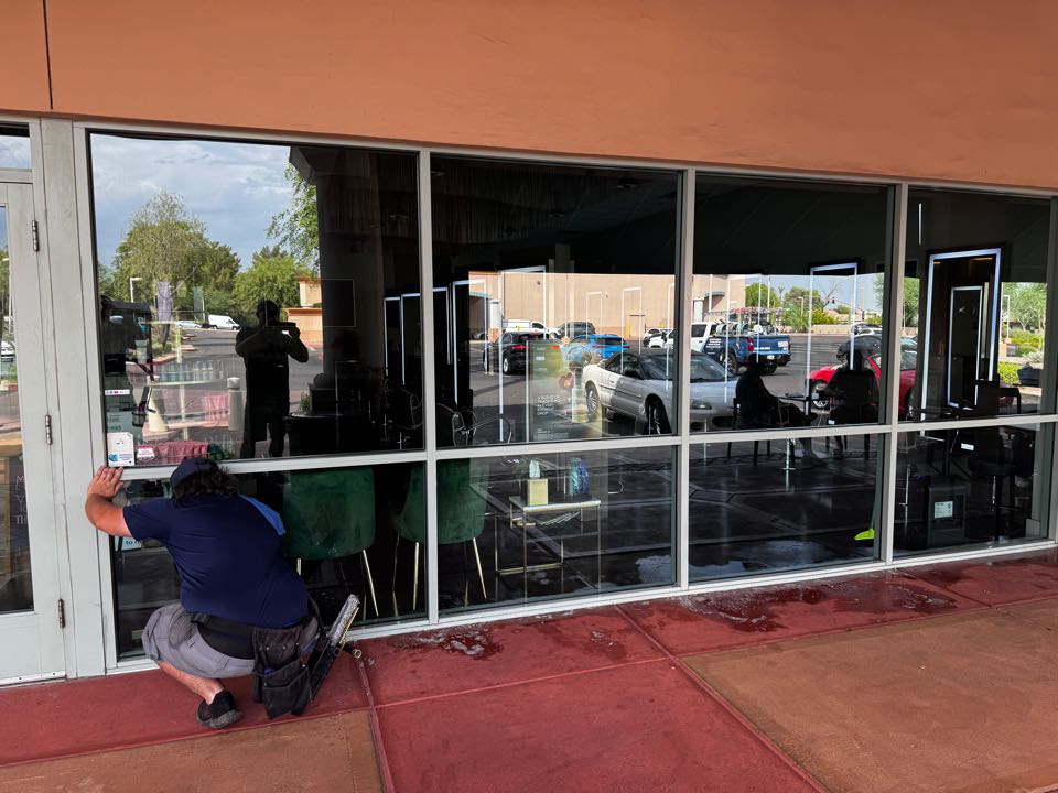 Scottsdale, AZ - Commercial window cleaning today. We have several commercial clients we visit monthly.