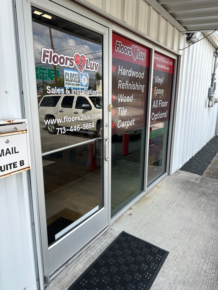 Houston, TX - Window Hero with Floors2Luv celebrating partnerships to keep Houston Clean!