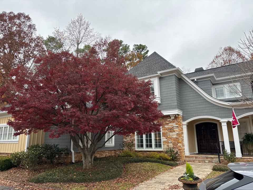Birmingham, AL - Just did a window sill soft wash, gutters and outside window at this beautiful home in Vestavia. 