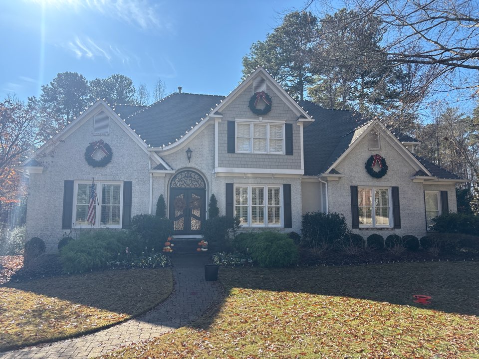 Birmingham, AL - Birmingham, AL doing a gutter relief removal to remove debris from the gutter line and downspout to help facilitate proper water flow and drainage throughout gutter systems. As well as interior and exterior window cleaning for a nice clean streak free finish.