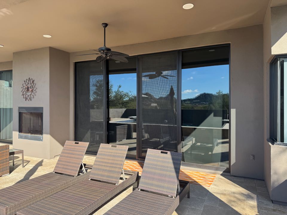 Scottsdale, AZ - More giant windows in Story rock. North Scottsdale has some of the best homes and the best views that’s why window cleaning is so popular! 