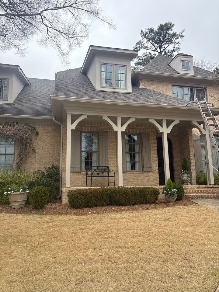 Birmingham, AL - Vestavia Hills, Alabama doing a gutter leaf removal and a patio area pressure washing