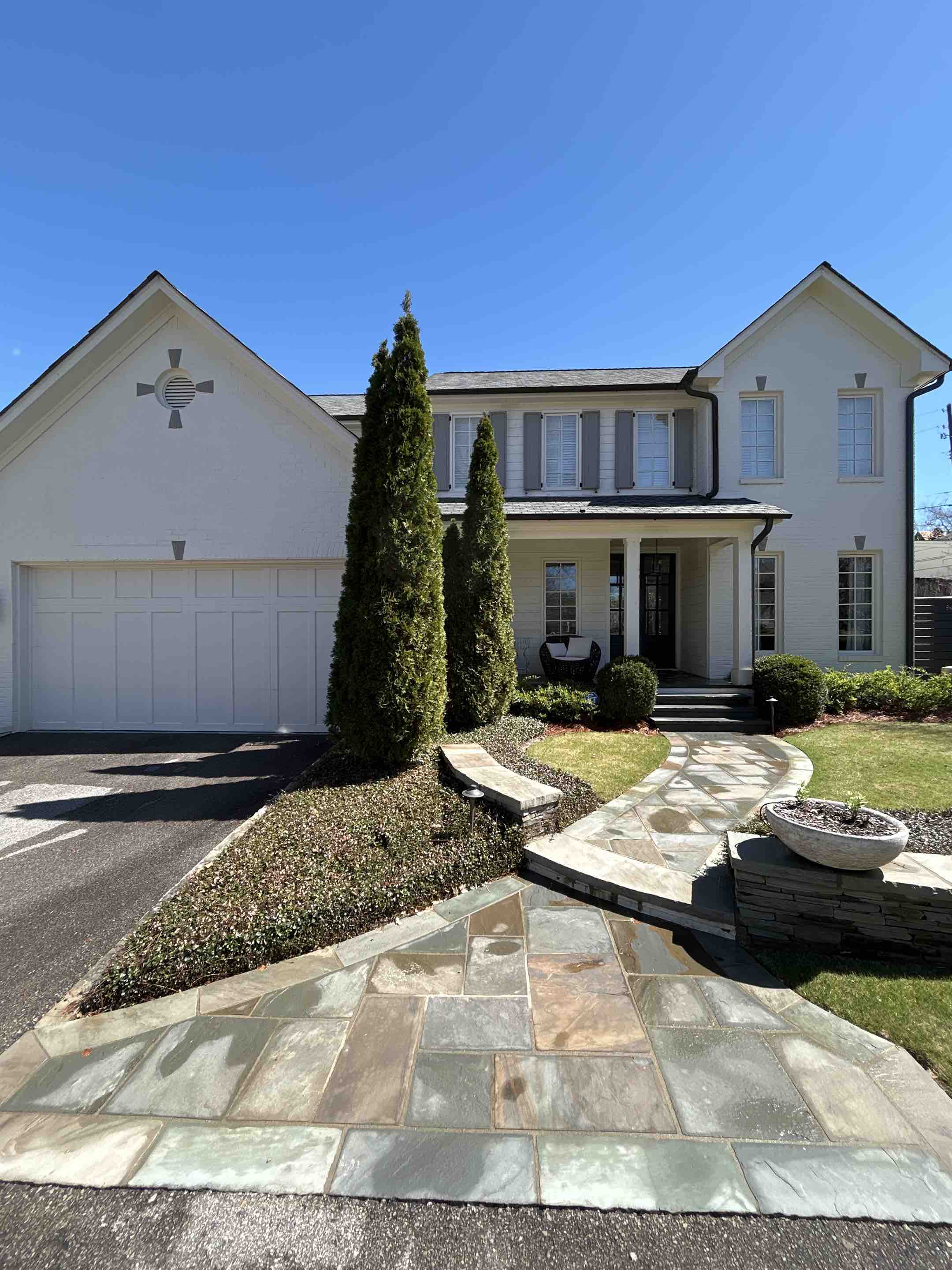 Birmingham, AL - Did a house wash exterior windows and front walkway here