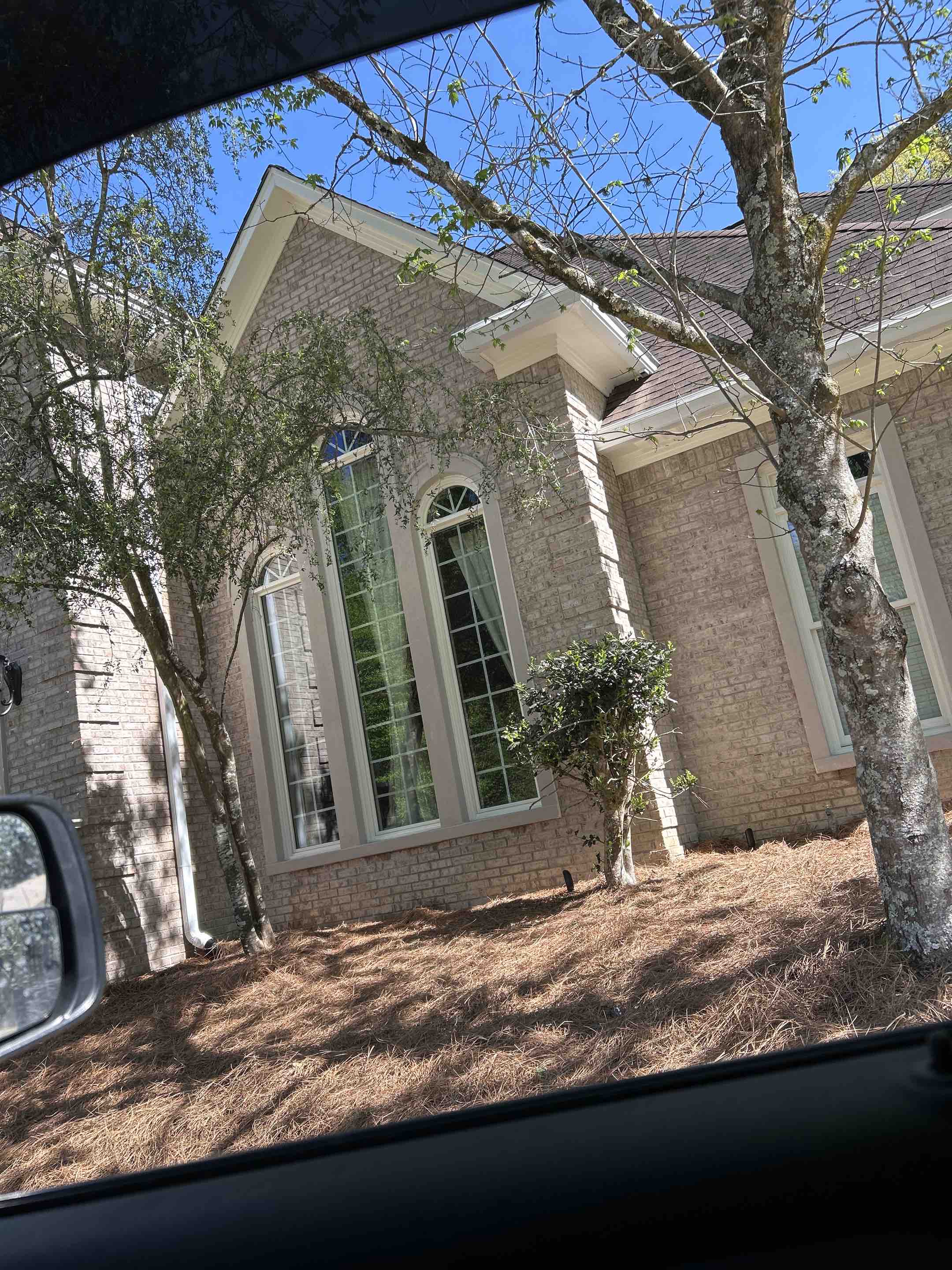 Birmingham, AL - Did a house wash driveway rinse and exterior windows here