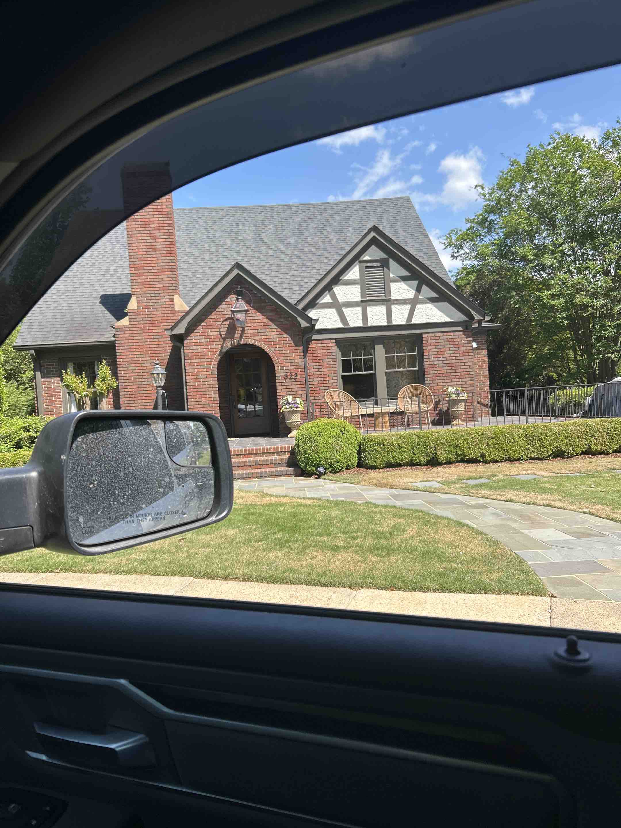 Birmingham, AL - Did walkways front porch and curb pressure washing here as well as pressure washing the screened in porch and did cleaning of two light fixtures as well as the exterior windows here