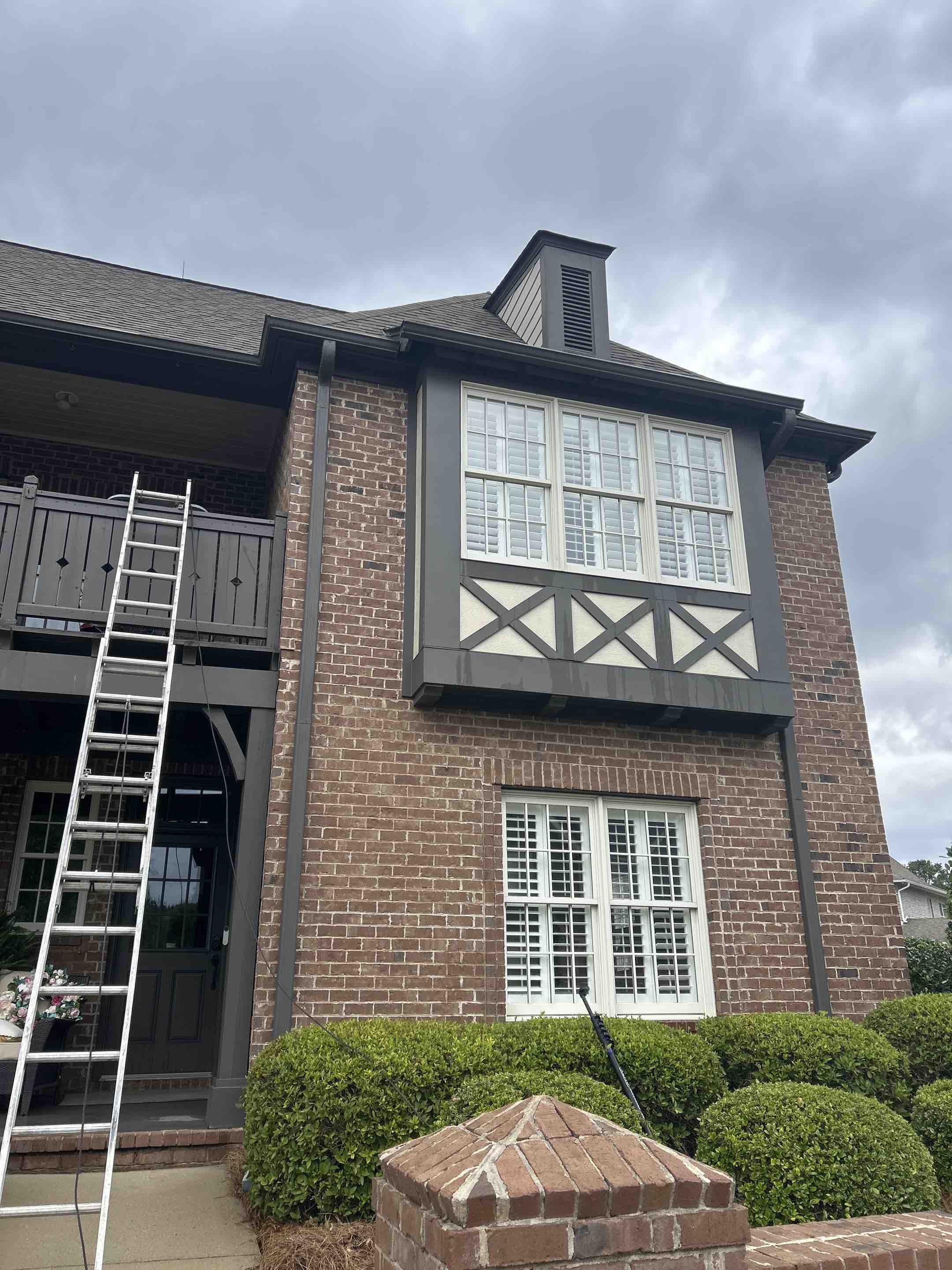 Birmingham, AL - Did a driveway pressure washing, did the curbs, did interior and exterior windows as well as back patio and fireplace pressure washing