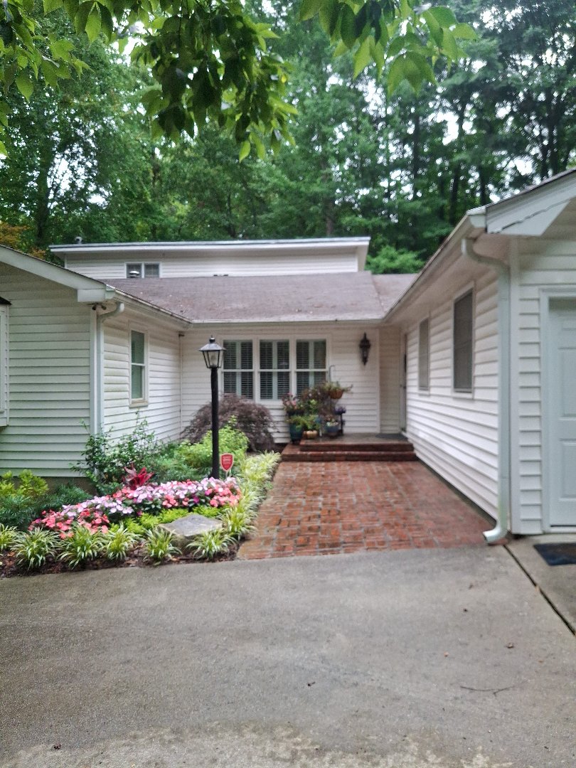Atlanta, GA - East Atlanta area near North Druid Hills - Gutter cleaning/leaf removal and roof cleaning.