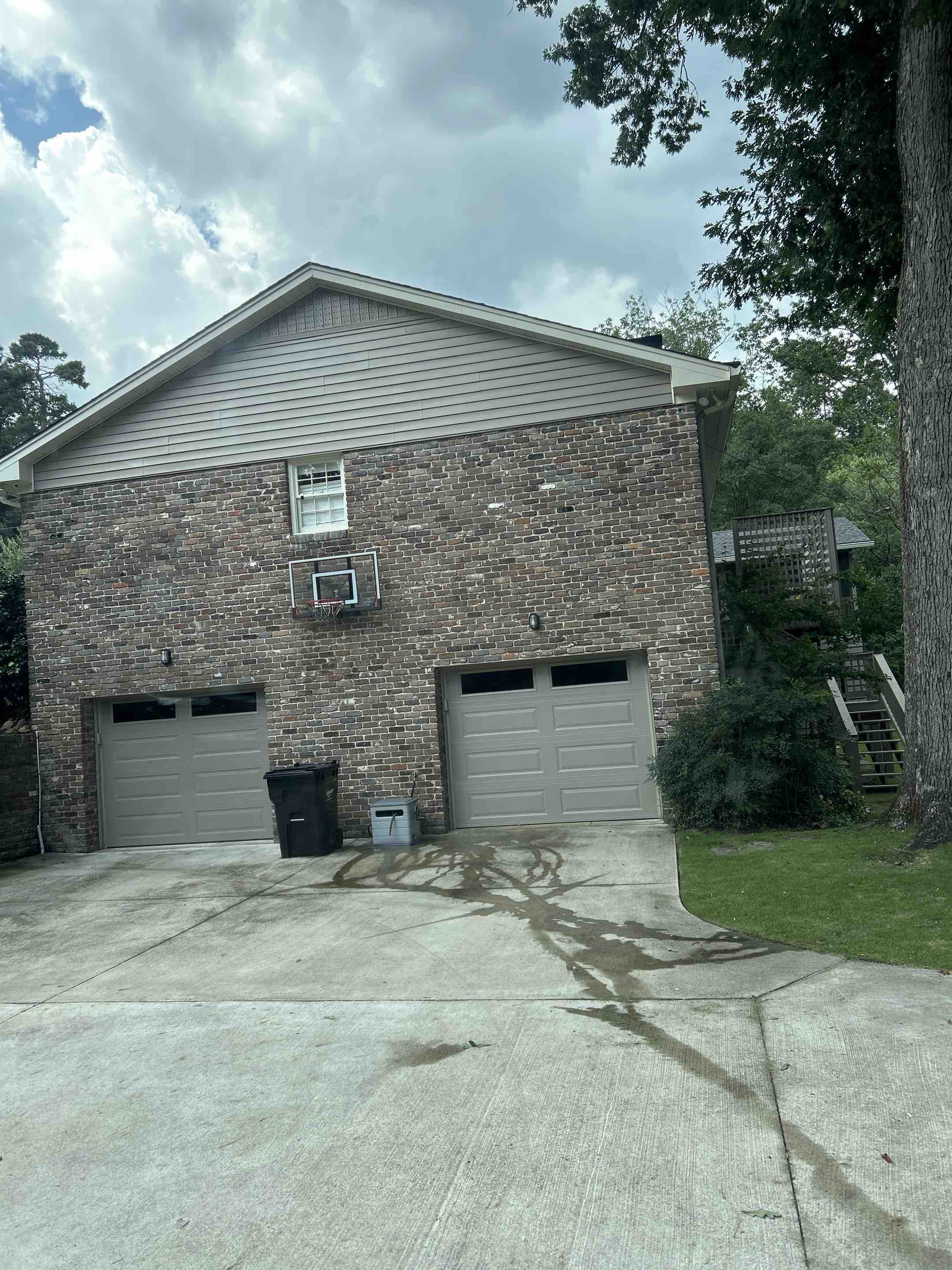 Birmingham, AL - Pump sprayed the window frames and seals did exterior windows and interior windows as well as cleaning the deck here