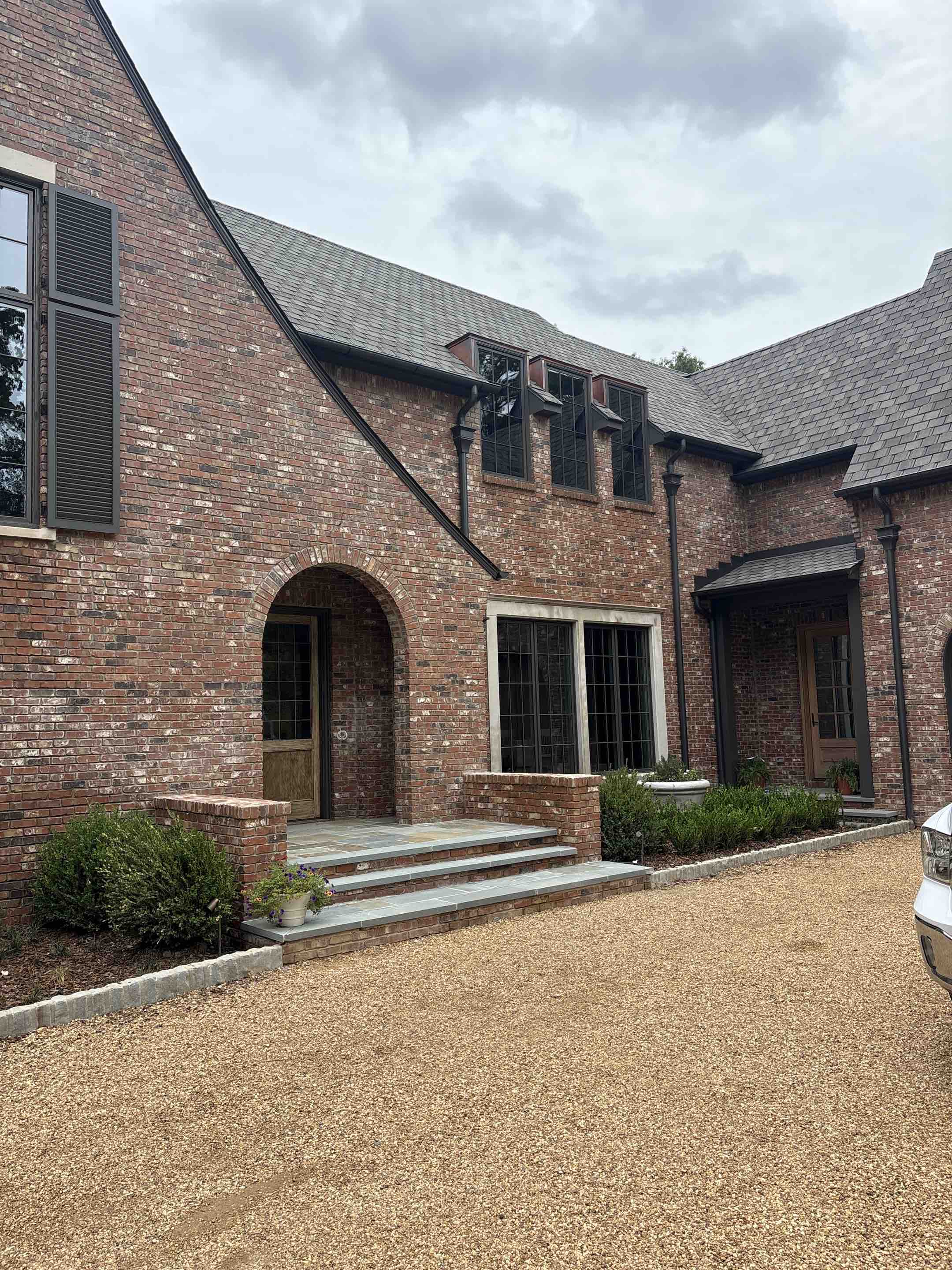 Birmingham, AL - Mountain Brooke, AL doing a post construction exterior window, cleaning to remove adhesive paint and residue leftover from construction for a nice clean streak free finish