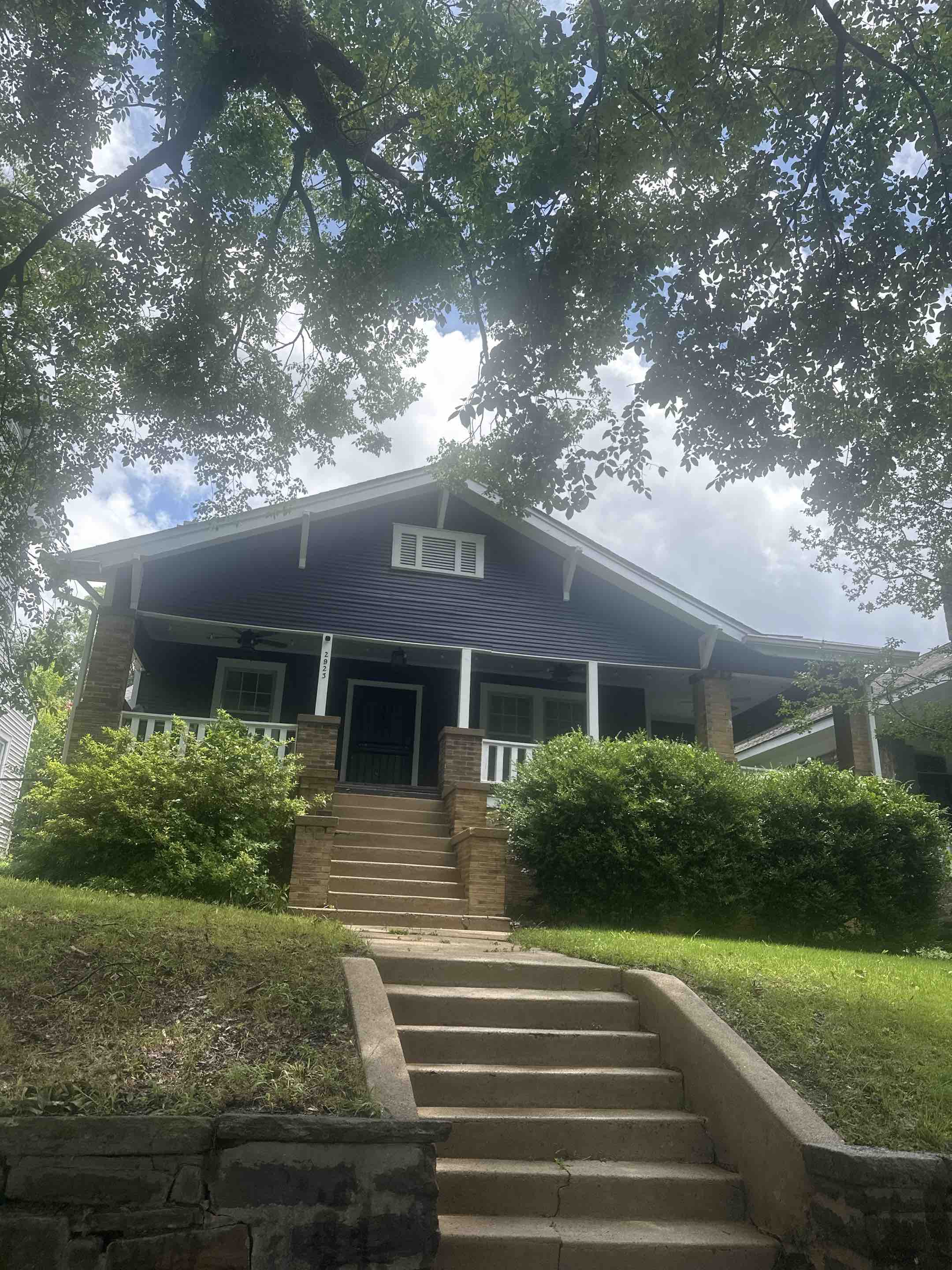 Birmingham, AL - did a deck wash as well as pump spraying the front steps before surface cleaning the walk way and stairs also cleaning of gutters