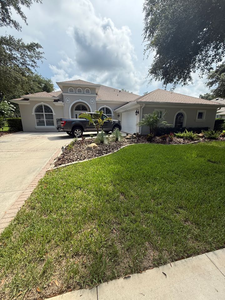 Ormond Beach, FL - Quarterly window cleaning customer. Exterior with sprinkler stain polishing. Halifax Plantation!!
