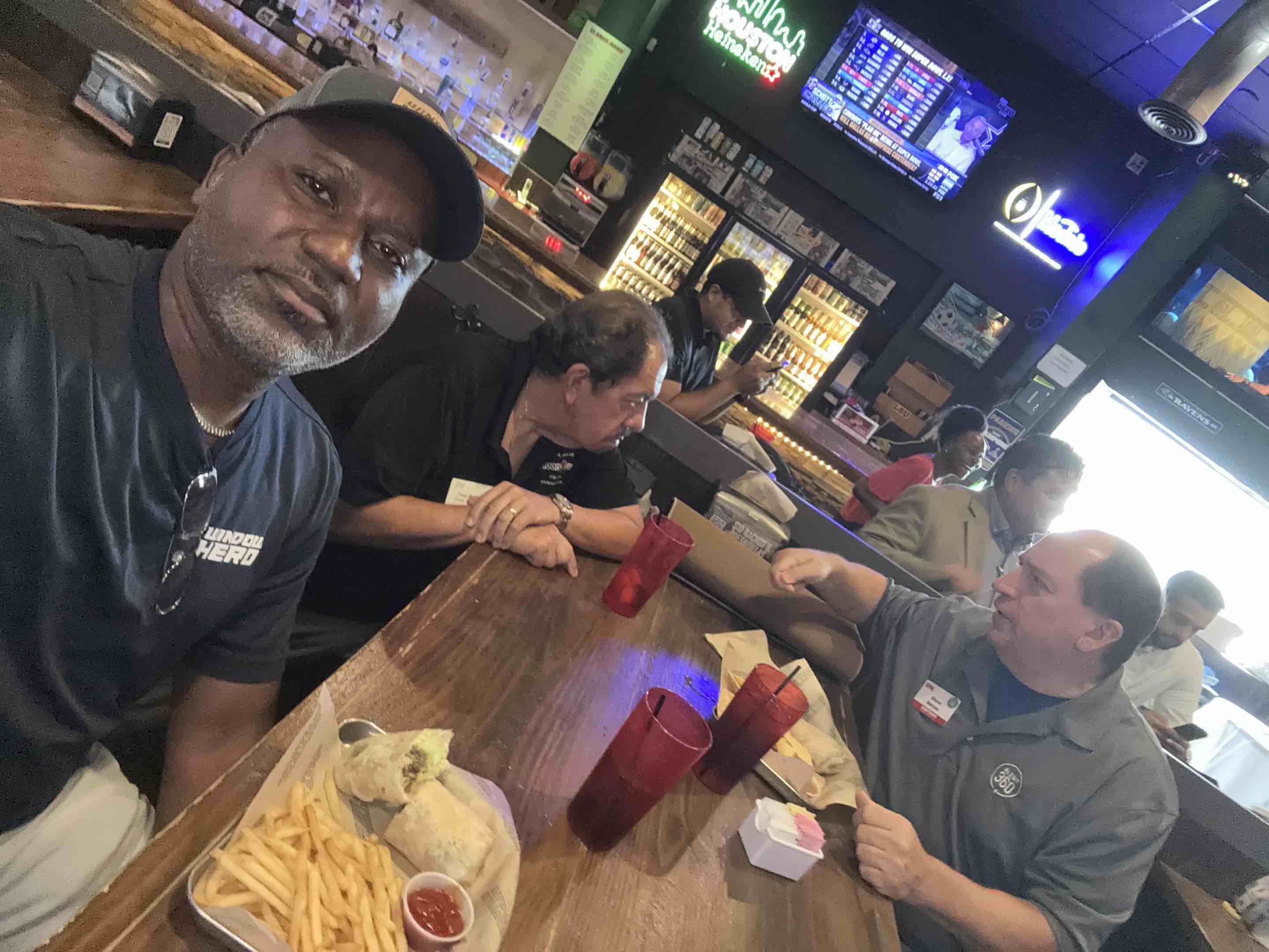 Houston, TX - Networking with the owner of Floors to Luv and Alert 360
