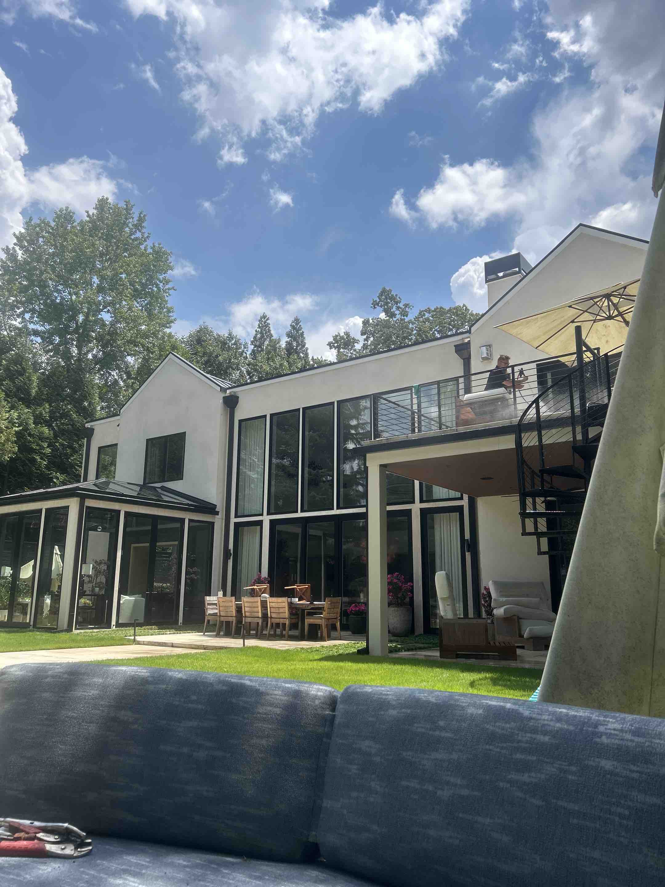Atlanta, GA - We did a full pressure wash on the driveway, back pool deck stone, patio furniture, and exterior windows 
