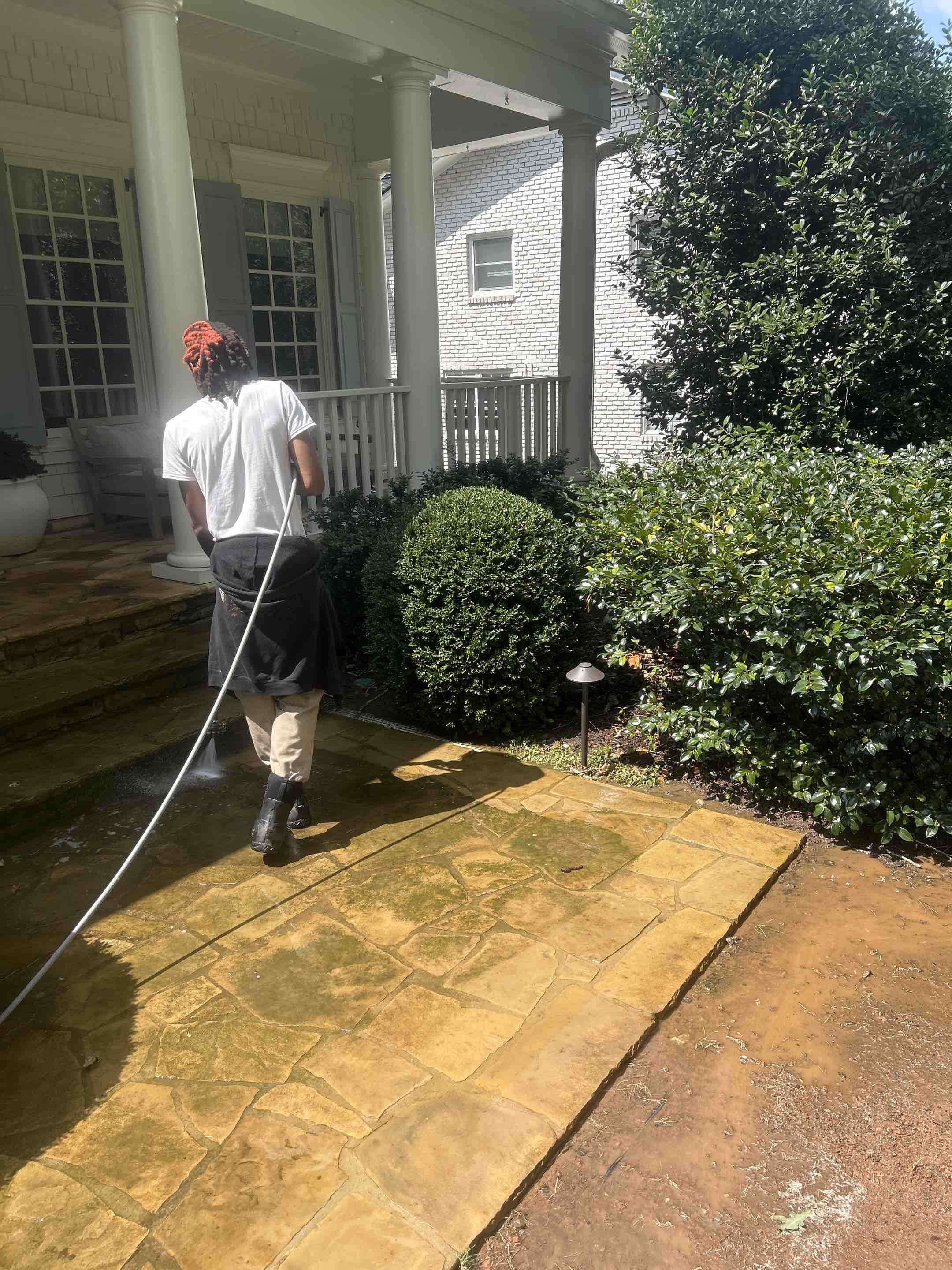 Atlanta, GA - We did a pressure wash of the front walkway as well as a full window cleaning of all the windows interior and exterior 