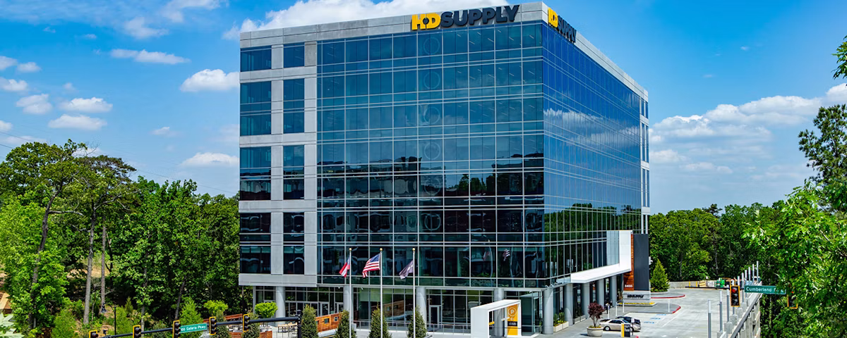 Atlanta, GA - We inspected the building with the client and planned a comprehensive cleaning. This includes using advanced drone technology for efficient and thorough window cleaning.