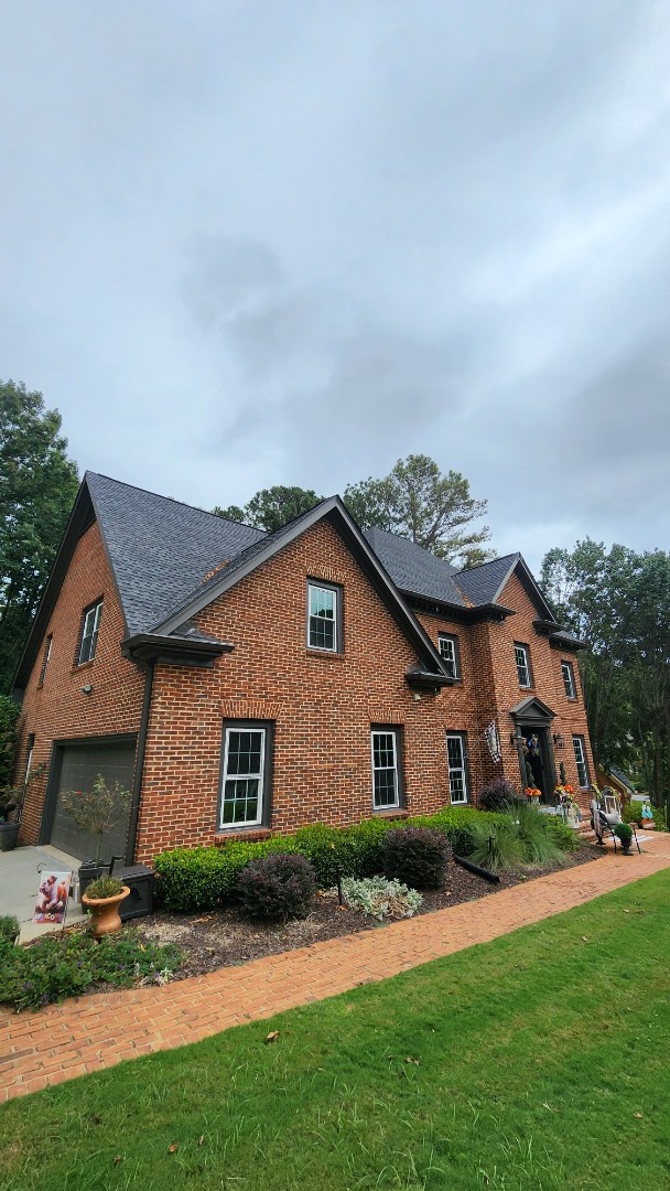 Atlanta, GA - We did a pressure wash of the driveway as well as a cleaning on all exterior windows 