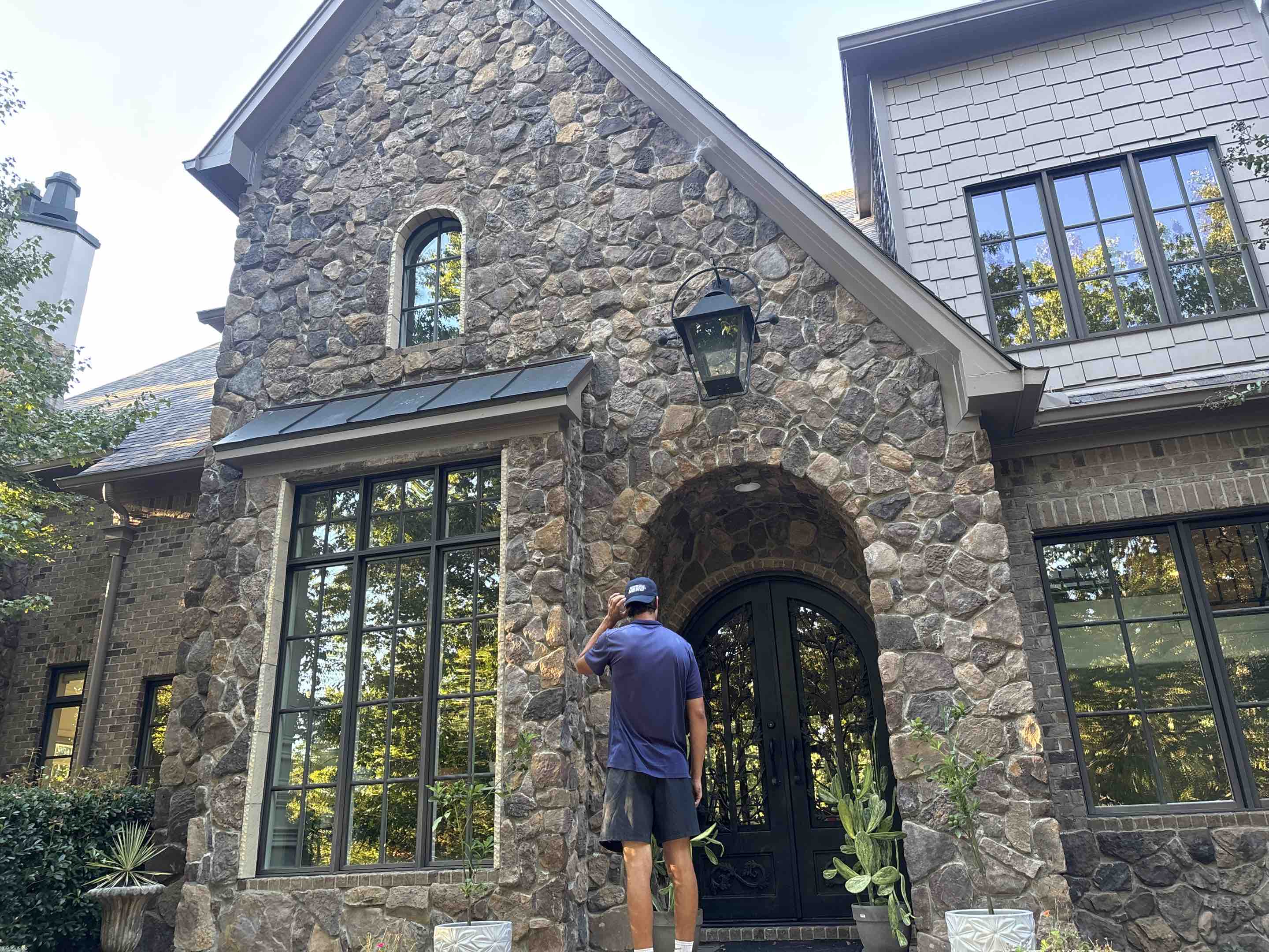 Birmingham, AL - Just did a in and out window cleaning and soft washing on windows at this beautiful home in Shoal Creek! 