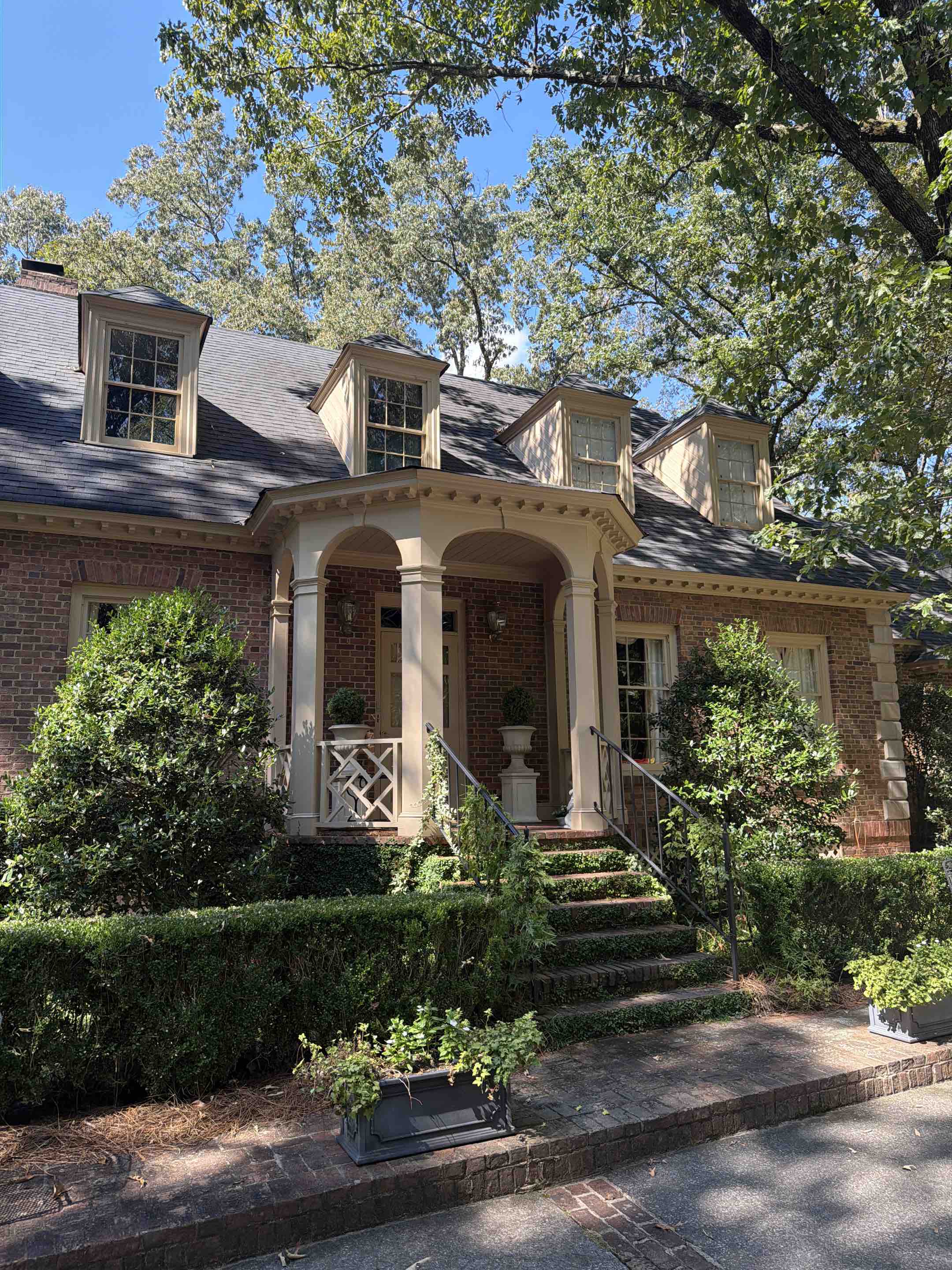 Birmingham, AL - Clean three skylights as well as use the downstream for a deck wash and front house cleaning. We also did an exterior window cleaning on all of the main level windows.