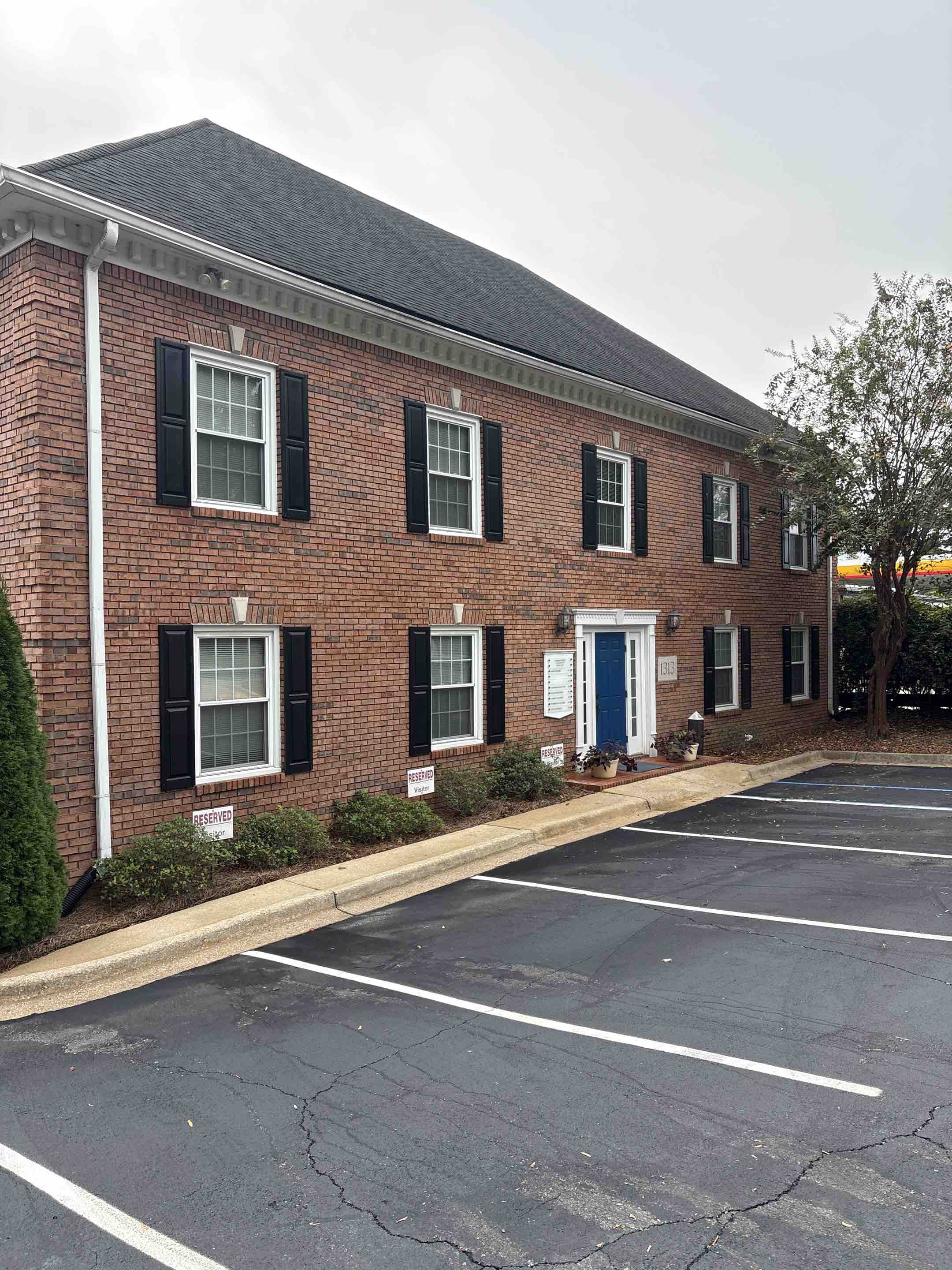 Birmingham, AL - In Hoover, Alabama doing a small commercial building Pressure Washing walk ways curbs and the front entry to brighten up and renew the surfaces.