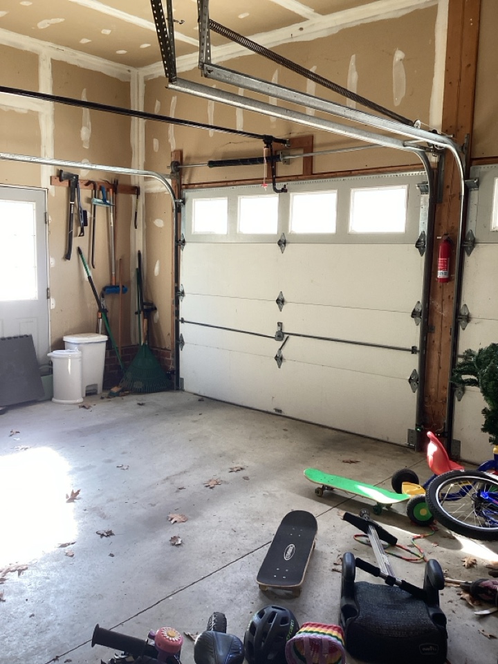 Converted side extension springs, which are shown on the right to torsion Springs, which is on the left.