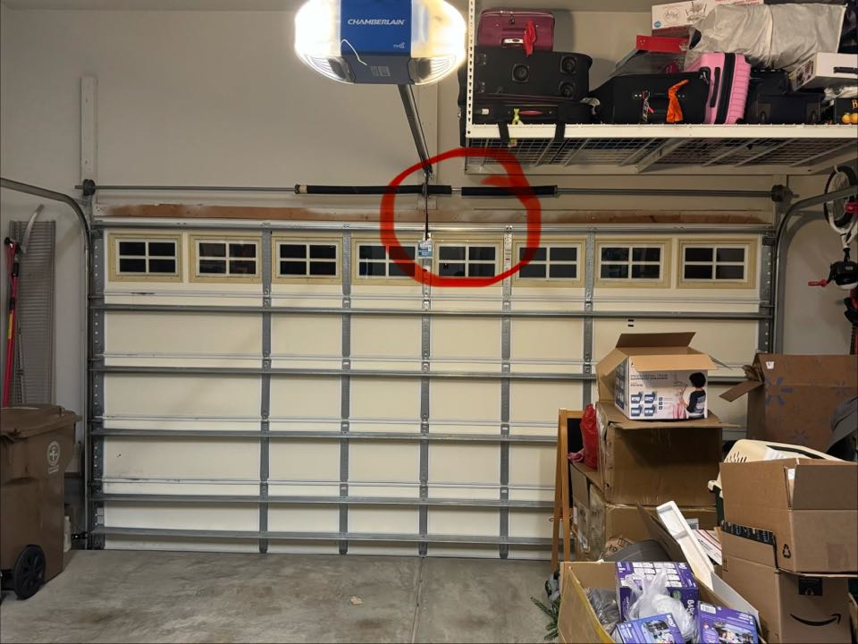 Replaced broken torsion springs on a single two car insulated garage door.