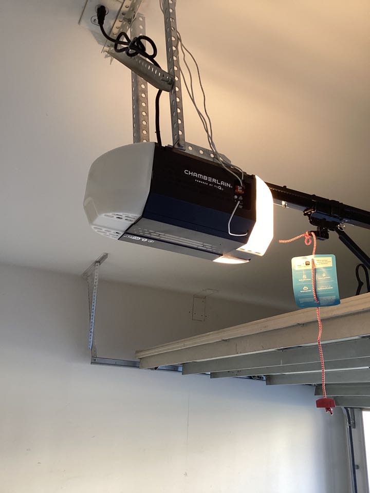 Installed their new chamberlain garage door chain drive.