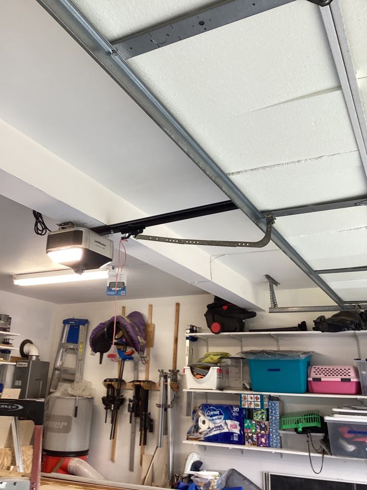 Replaced an old operator with a LiftMaster belt drive with battery backup