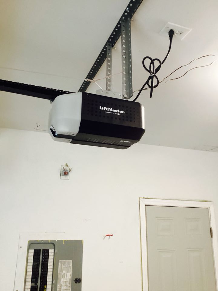 Install two LiftMaster chain operators for two single one car, metal garage doors