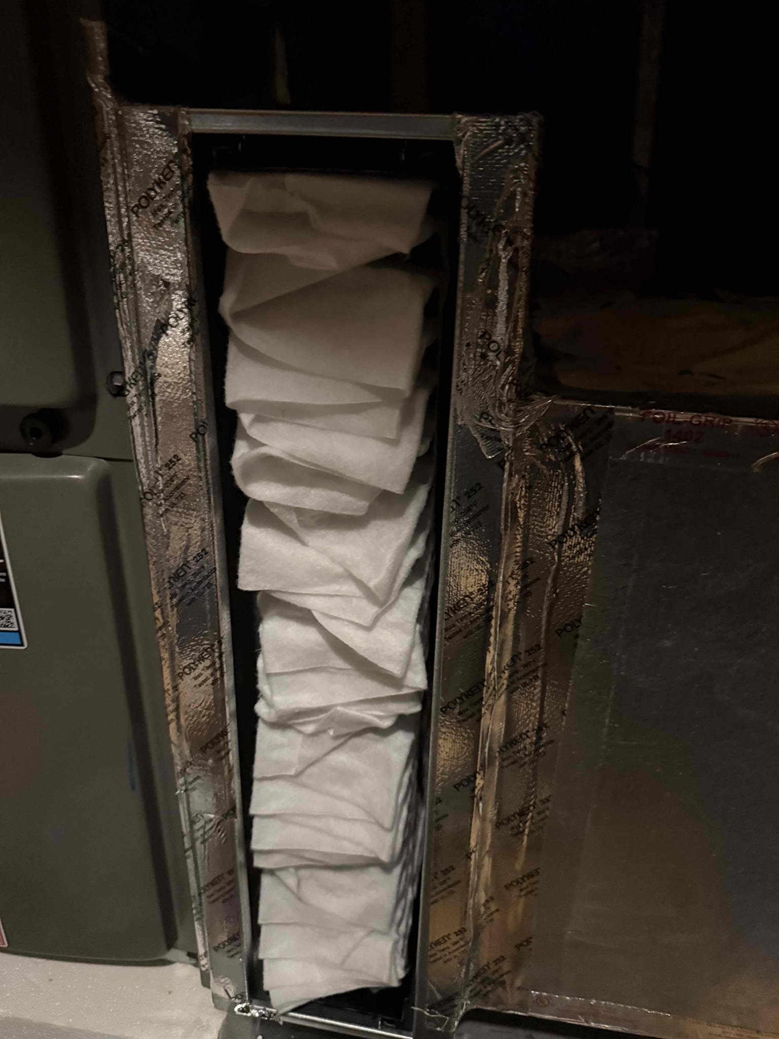 April air to be installed on the return Plenum. Return Plenum is located on the right side of the system with three return attachments. This will go between the Plenum and the system.