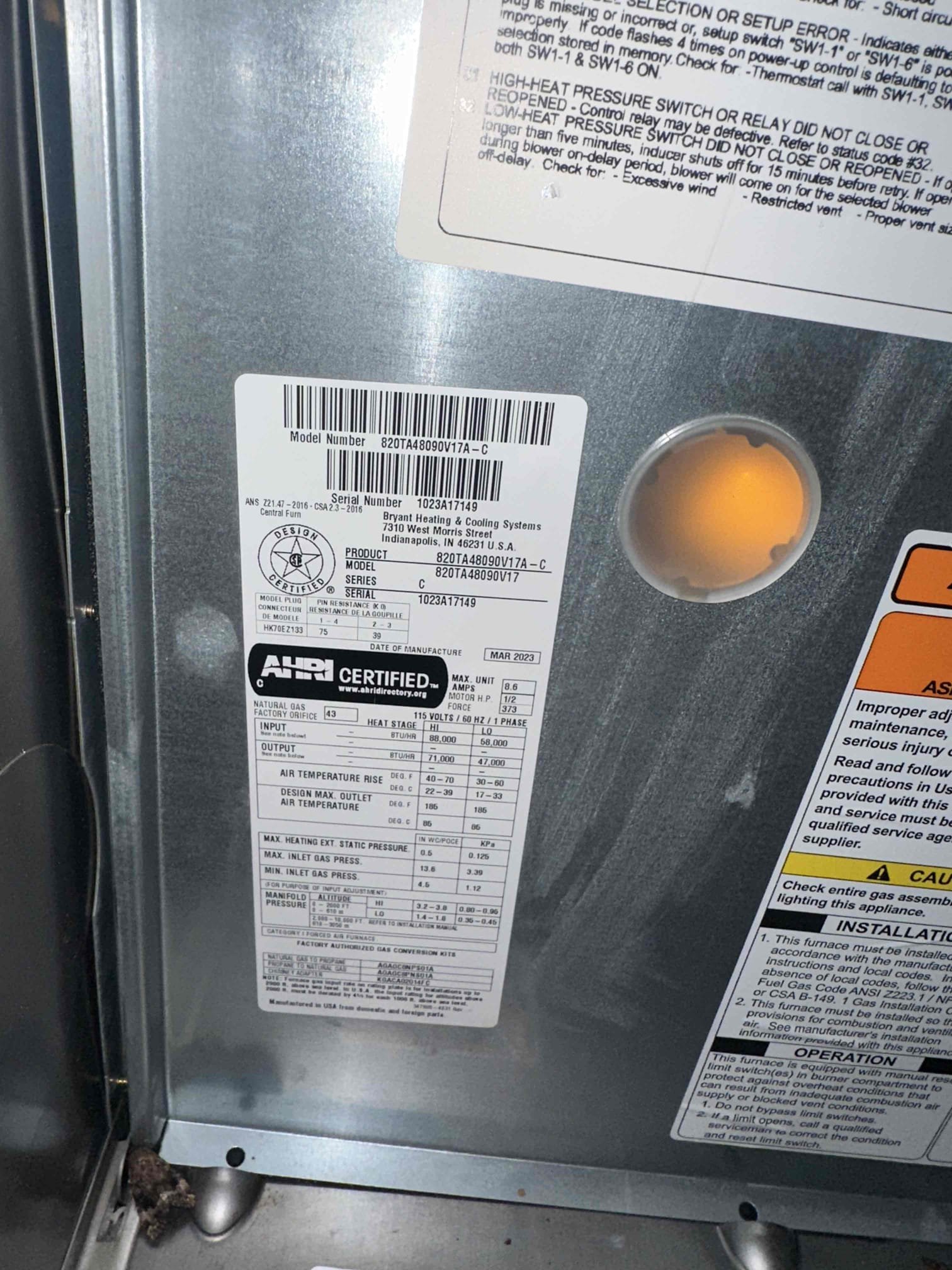 Customer paid with Groupon no signs of any issues with equipment both systems brand new customer don’t have money at this time just got the house both systems brand new are 2023